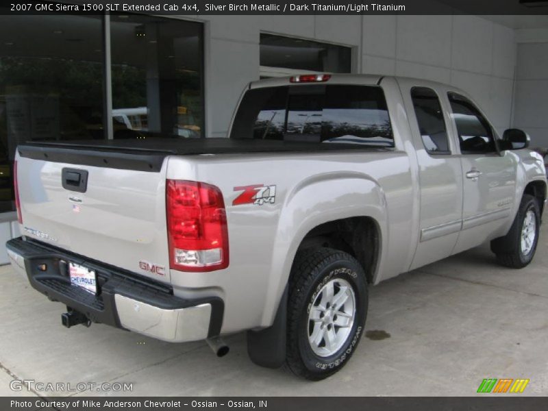 Silver Birch Metallic / Dark Titanium/Light Titanium 2007 GMC Sierra 1500 SLT Extended Cab 4x4