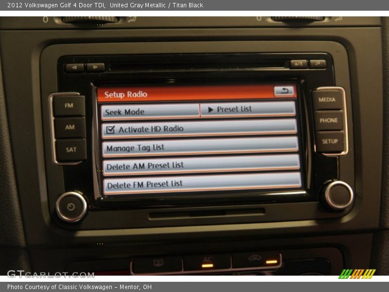 United Gray Metallic / Titan Black 2012 Volkswagen Golf 4 Door TDI
