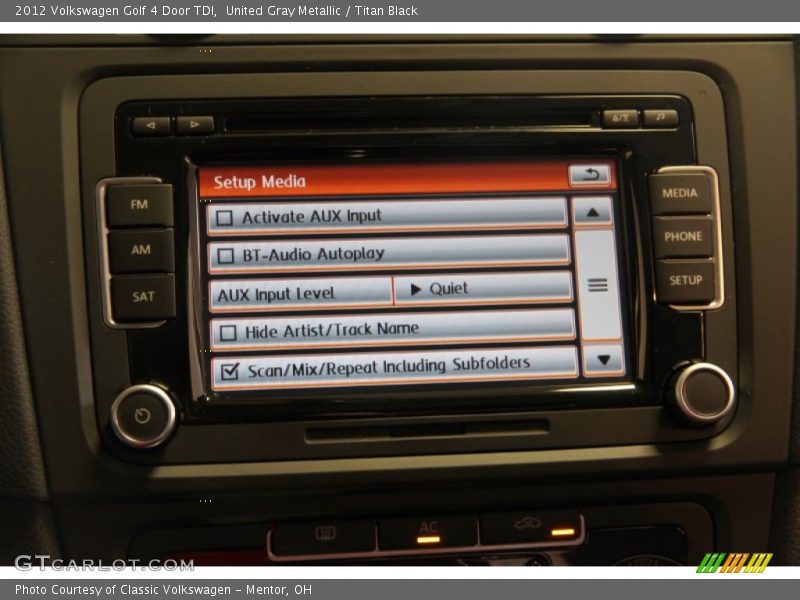United Gray Metallic / Titan Black 2012 Volkswagen Golf 4 Door TDI