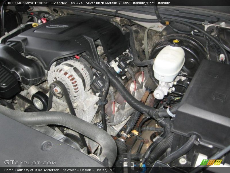 Silver Birch Metallic / Dark Titanium/Light Titanium 2007 GMC Sierra 1500 SLT Extended Cab 4x4
