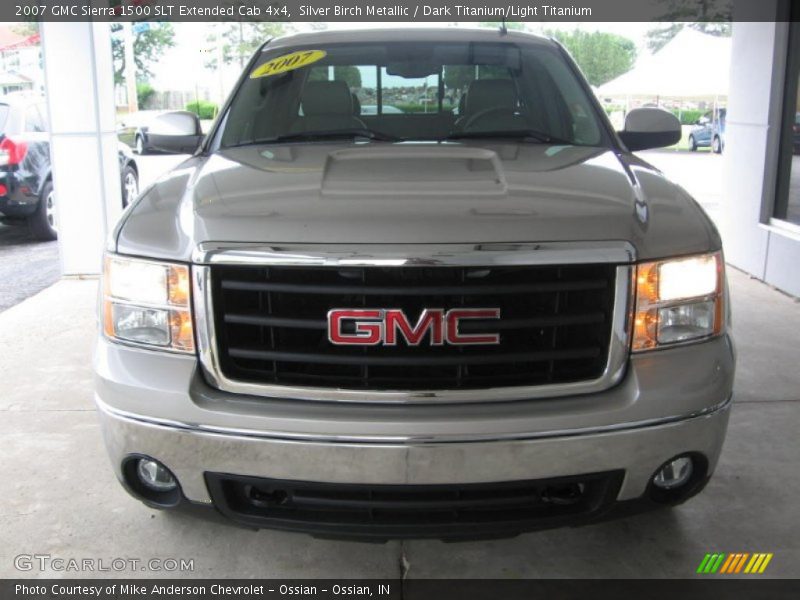 Silver Birch Metallic / Dark Titanium/Light Titanium 2007 GMC Sierra 1500 SLT Extended Cab 4x4