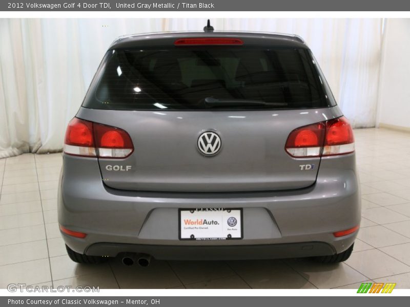 United Gray Metallic / Titan Black 2012 Volkswagen Golf 4 Door TDI