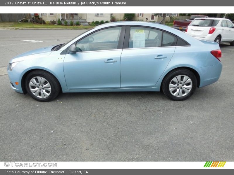 Ice Blue Metallic / Jet Black/Medium Titanium 2012 Chevrolet Cruze LS