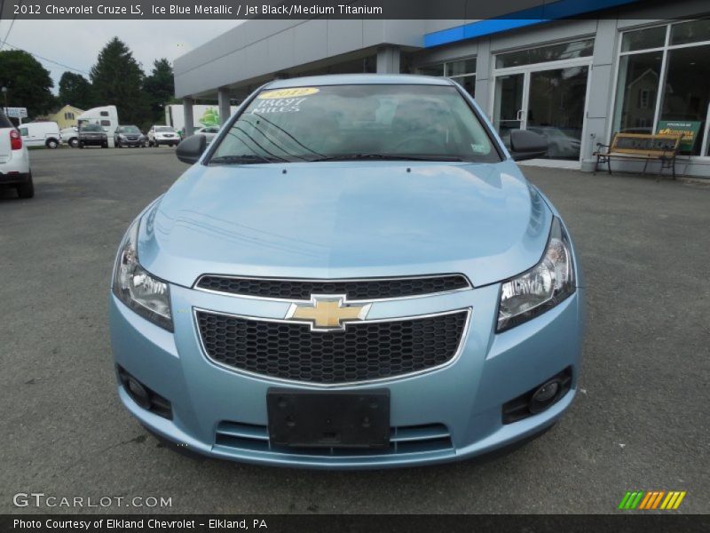 Ice Blue Metallic / Jet Black/Medium Titanium 2012 Chevrolet Cruze LS