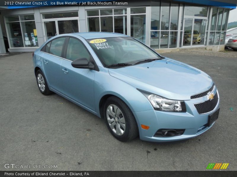 Ice Blue Metallic / Jet Black/Medium Titanium 2012 Chevrolet Cruze LS