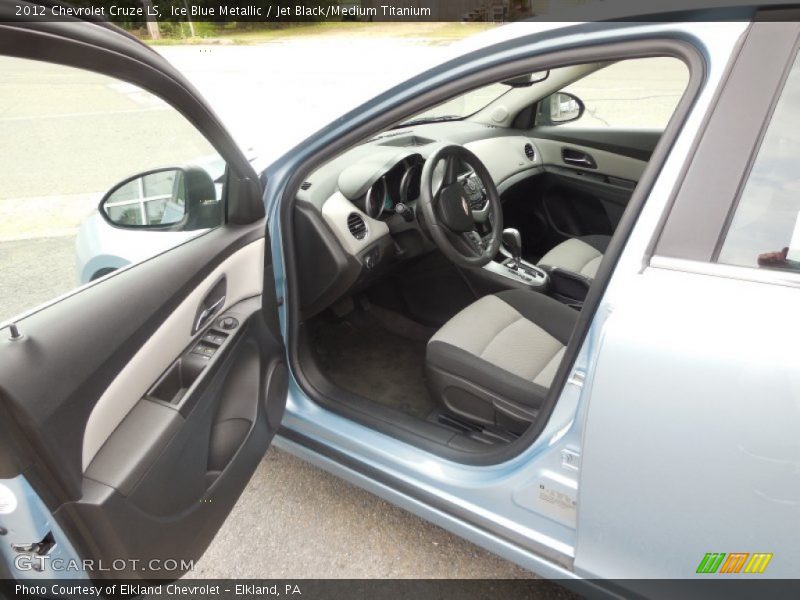 Ice Blue Metallic / Jet Black/Medium Titanium 2012 Chevrolet Cruze LS