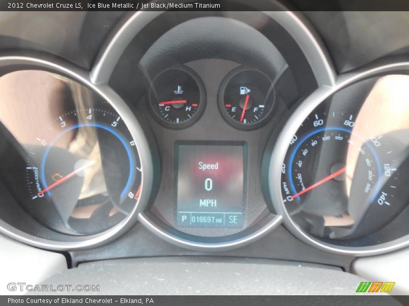 Ice Blue Metallic / Jet Black/Medium Titanium 2012 Chevrolet Cruze LS
