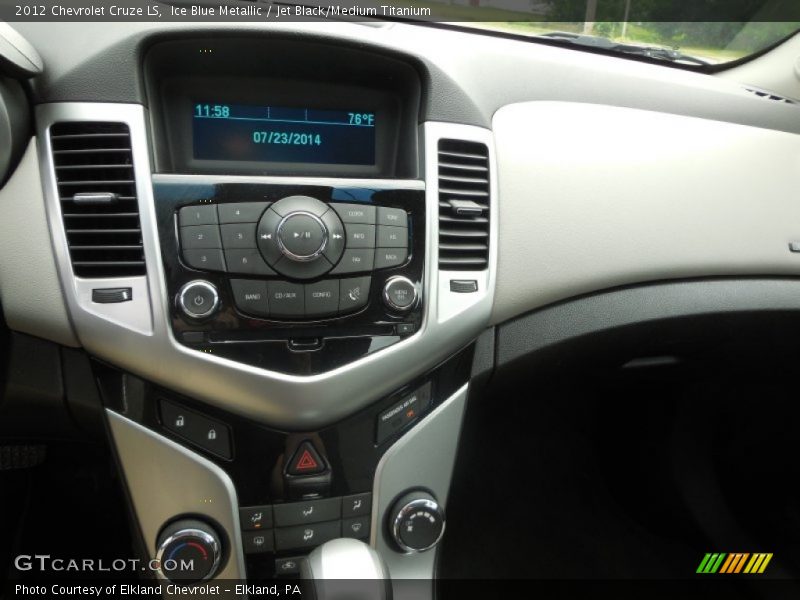 Ice Blue Metallic / Jet Black/Medium Titanium 2012 Chevrolet Cruze LS