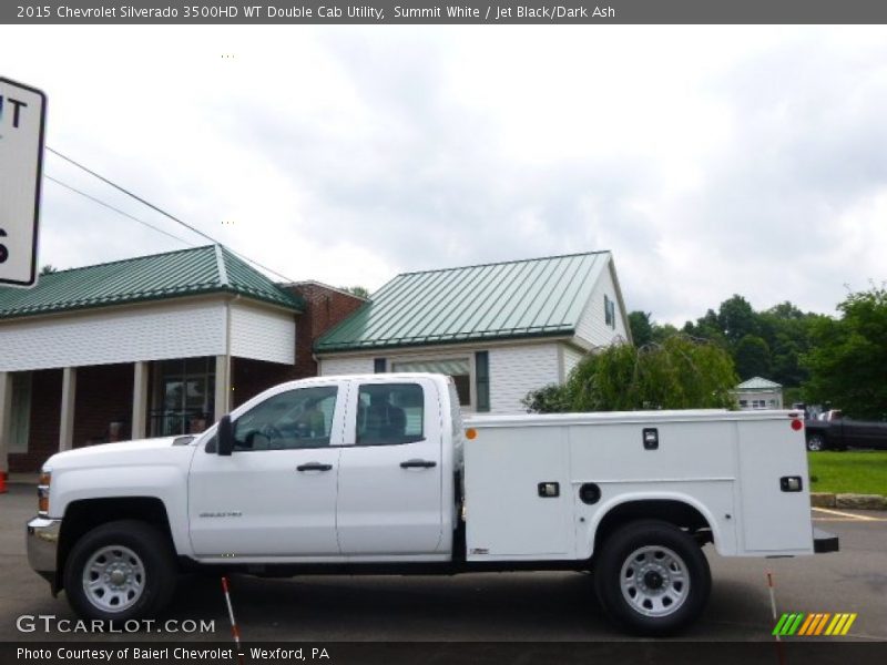 Summit White / Jet Black/Dark Ash 2015 Chevrolet Silverado 3500HD WT Double Cab Utility