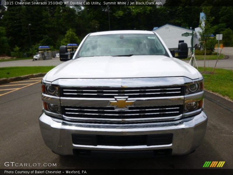 Summit White / Jet Black/Dark Ash 2015 Chevrolet Silverado 3500HD WT Double Cab Utility