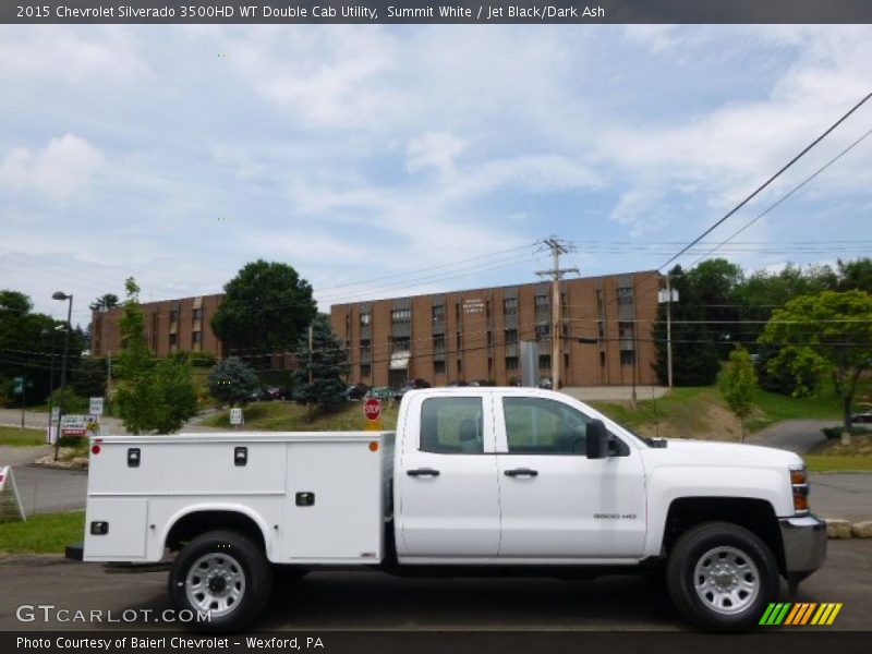 Summit White / Jet Black/Dark Ash 2015 Chevrolet Silverado 3500HD WT Double Cab Utility