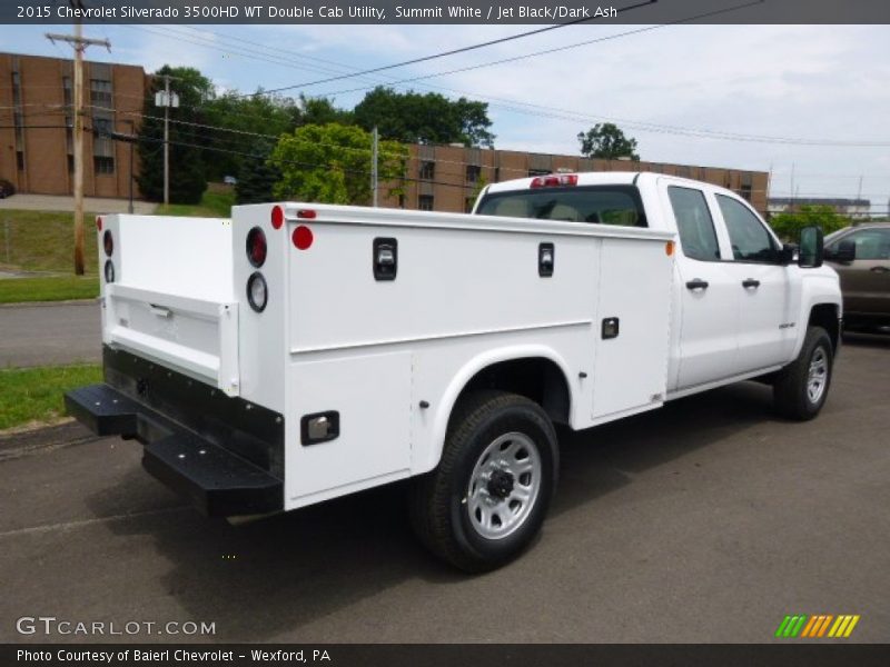 Summit White / Jet Black/Dark Ash 2015 Chevrolet Silverado 3500HD WT Double Cab Utility