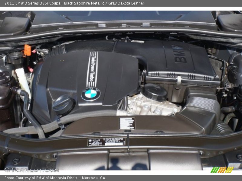 Black Sapphire Metallic / Gray Dakota Leather 2011 BMW 3 Series 335i Coupe