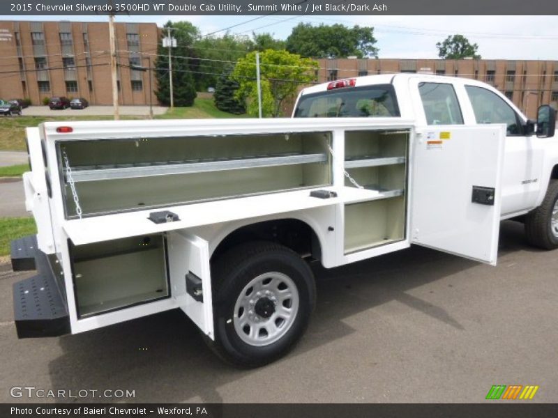 Summit White / Jet Black/Dark Ash 2015 Chevrolet Silverado 3500HD WT Double Cab Utility