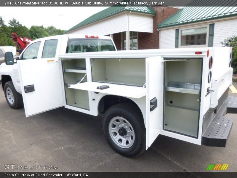 Summit White / Jet Black/Dark Ash 2015 Chevrolet Silverado 3500HD WT Double Cab Utility