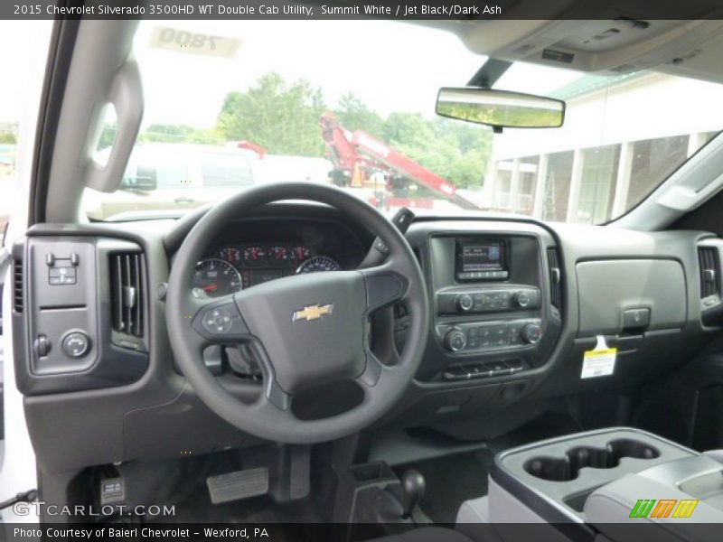 Summit White / Jet Black/Dark Ash 2015 Chevrolet Silverado 3500HD WT Double Cab Utility