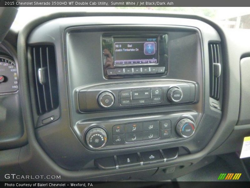 Summit White / Jet Black/Dark Ash 2015 Chevrolet Silverado 3500HD WT Double Cab Utility