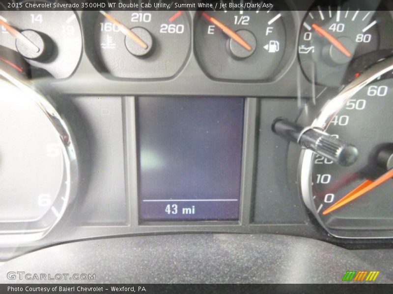 Summit White / Jet Black/Dark Ash 2015 Chevrolet Silverado 3500HD WT Double Cab Utility