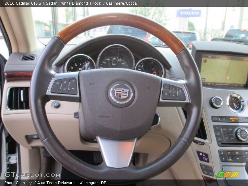 White Diamond Tricoat / Cashmere/Cocoa 2010 Cadillac CTS 3.6 Sedan
