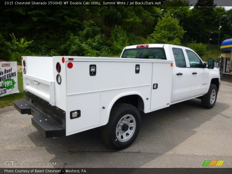 Summit White / Jet Black/Dark Ash 2015 Chevrolet Silverado 3500HD WT Double Cab Utility