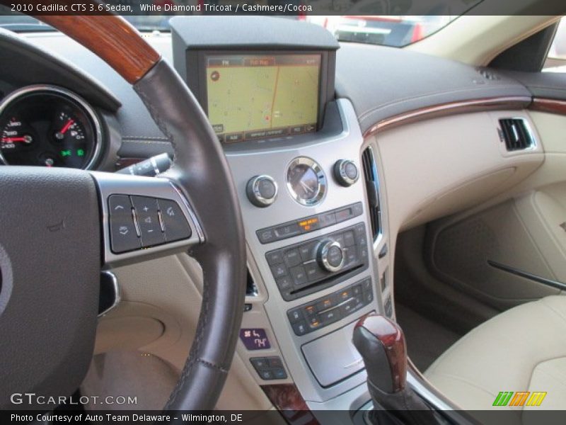 White Diamond Tricoat / Cashmere/Cocoa 2010 Cadillac CTS 3.6 Sedan