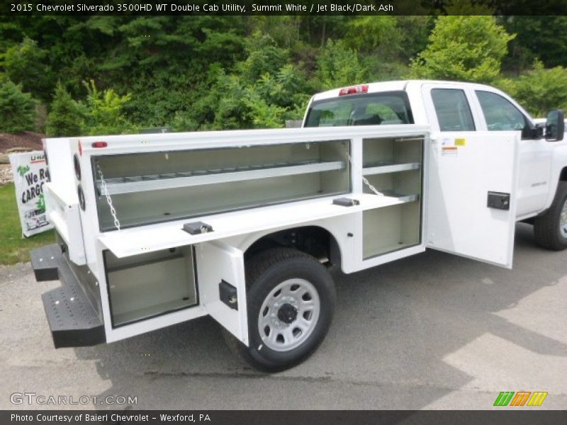 Summit White / Jet Black/Dark Ash 2015 Chevrolet Silverado 3500HD WT Double Cab Utility