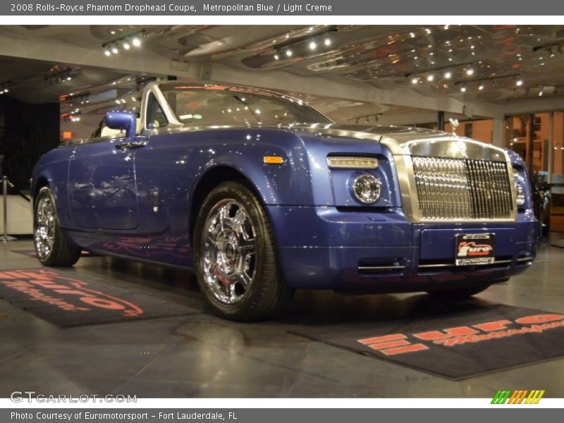 Metropolitan Blue / Light Creme 2008 Rolls-Royce Phantom Drophead Coupe