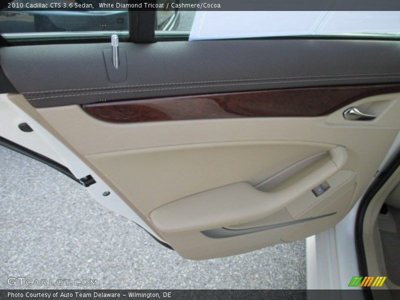 White Diamond Tricoat / Cashmere/Cocoa 2010 Cadillac CTS 3.6 Sedan