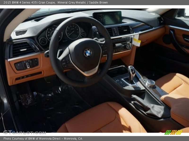 Mineral Grey Metallic / Saddle Brown 2015 BMW 4 Series 435i Gran Coupe