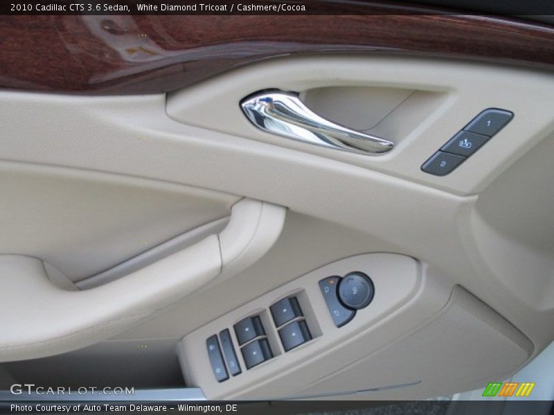 White Diamond Tricoat / Cashmere/Cocoa 2010 Cadillac CTS 3.6 Sedan