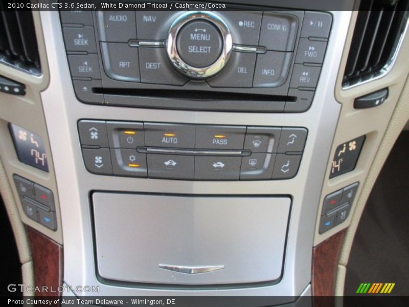 White Diamond Tricoat / Cashmere/Cocoa 2010 Cadillac CTS 3.6 Sedan