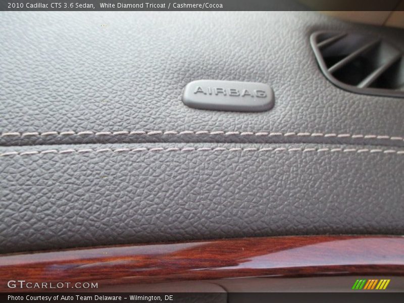 White Diamond Tricoat / Cashmere/Cocoa 2010 Cadillac CTS 3.6 Sedan