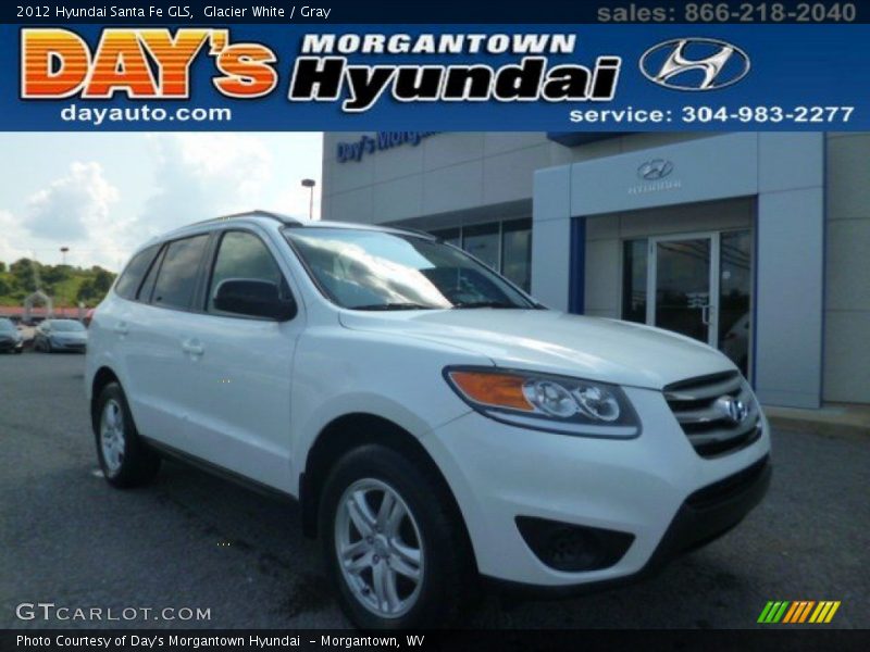 Glacier White / Gray 2012 Hyundai Santa Fe GLS