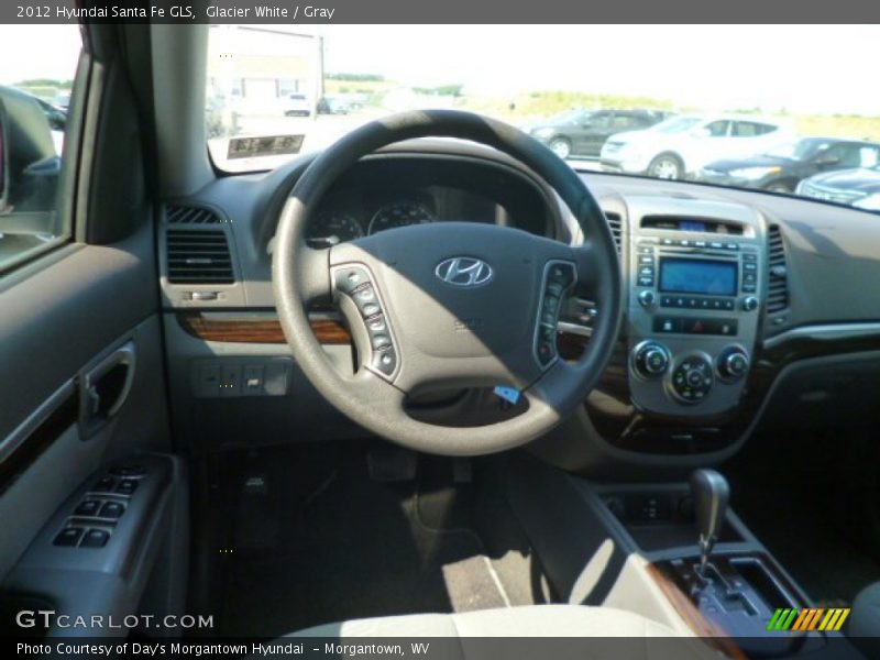 Glacier White / Gray 2012 Hyundai Santa Fe GLS