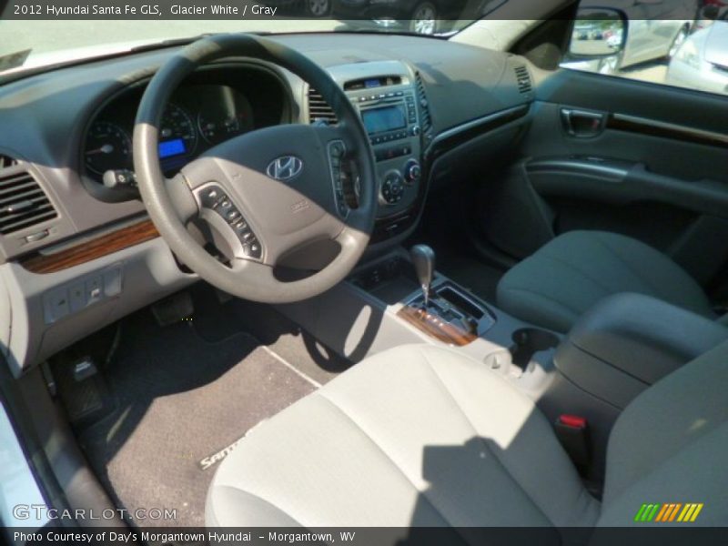 Glacier White / Gray 2012 Hyundai Santa Fe GLS