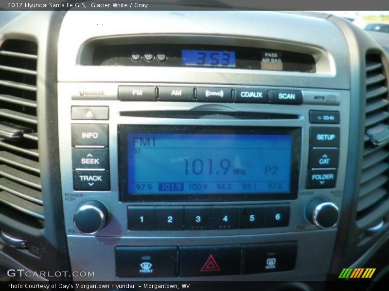 Glacier White / Gray 2012 Hyundai Santa Fe GLS