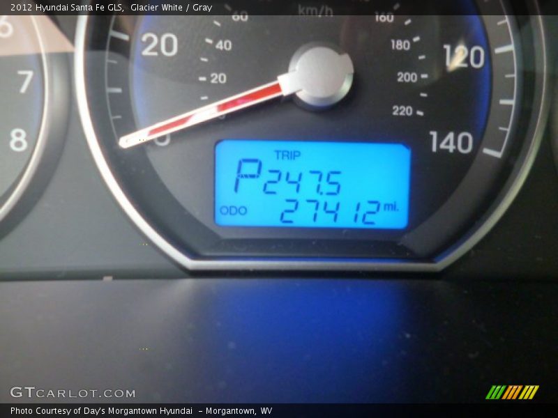 Glacier White / Gray 2012 Hyundai Santa Fe GLS