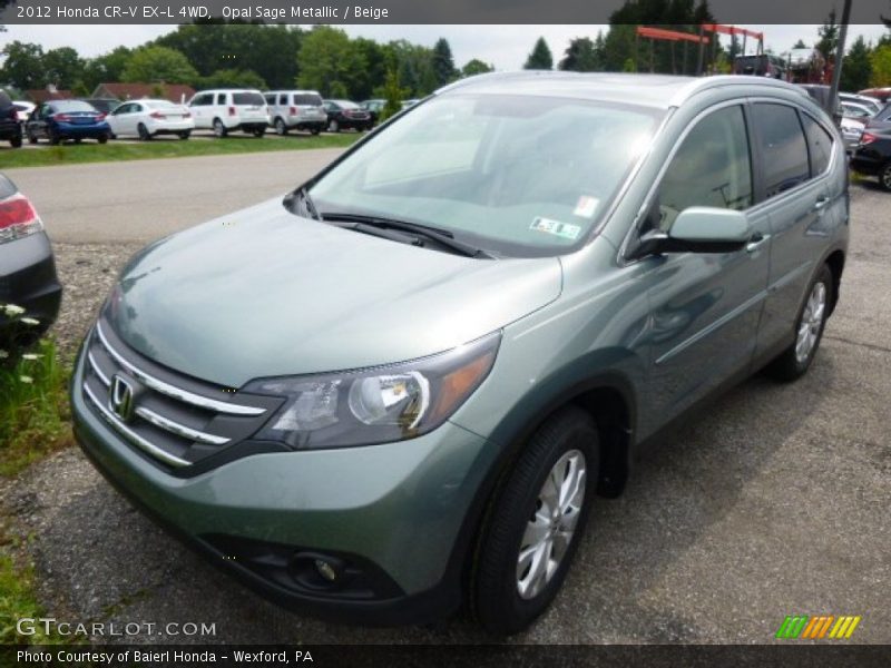 Opal Sage Metallic / Beige 2012 Honda CR-V EX-L 4WD