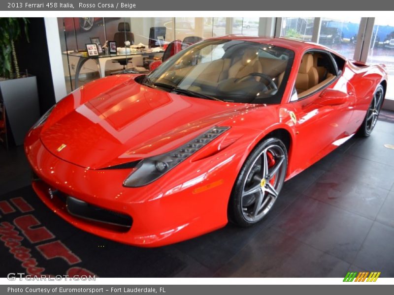 Rosso Corsa / Beige 2013 Ferrari 458 Italia
