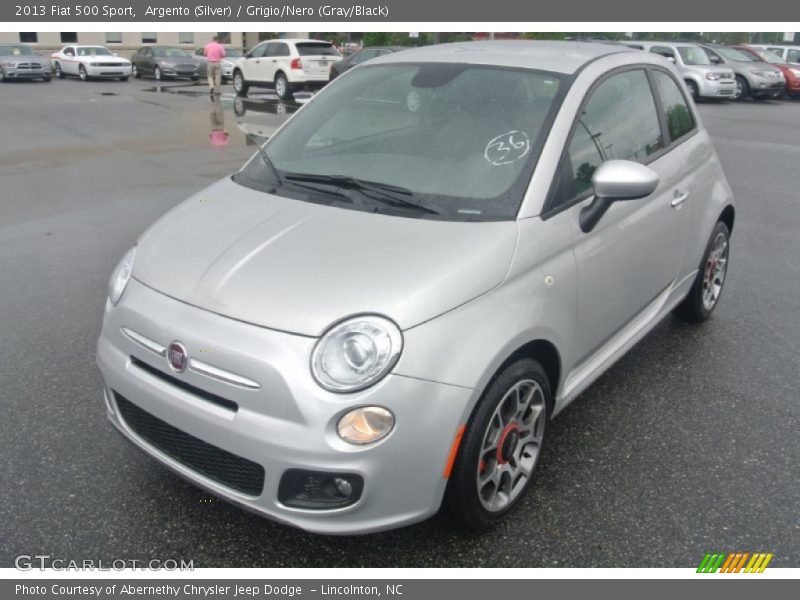 Argento (Silver) / Grigio/Nero (Gray/Black) 2013 Fiat 500 Sport