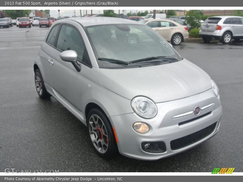 Argento (Silver) / Grigio/Nero (Gray/Black) 2013 Fiat 500 Sport
