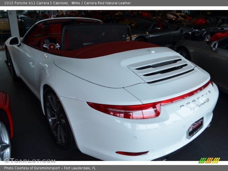 White / Carrera Red Natural Leather 2013 Porsche 911 Carrera S Cabriolet