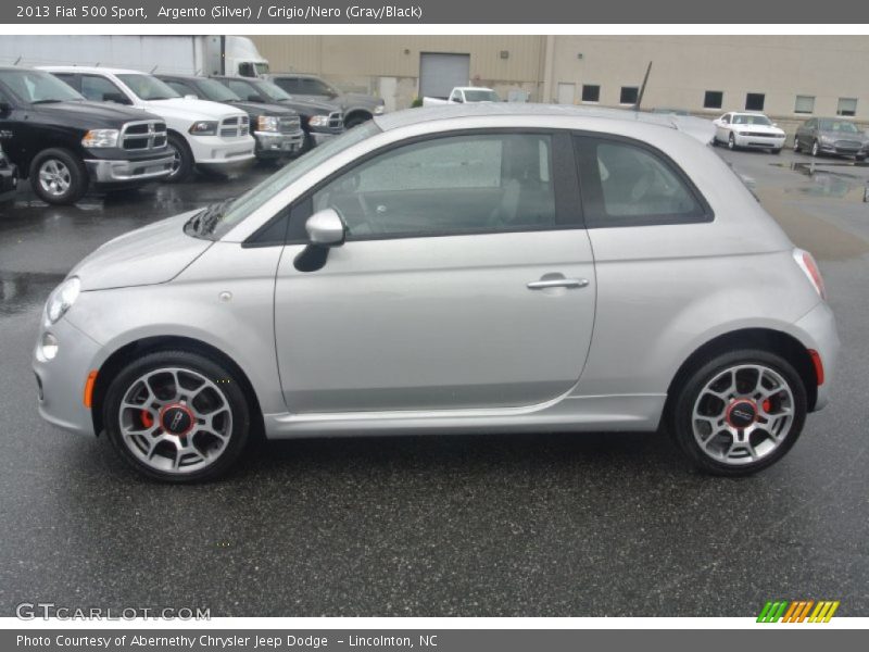 Argento (Silver) / Grigio/Nero (Gray/Black) 2013 Fiat 500 Sport