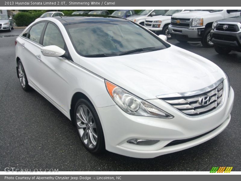 Shimmering White / Camel 2013 Hyundai Sonata Limited 2.0T
