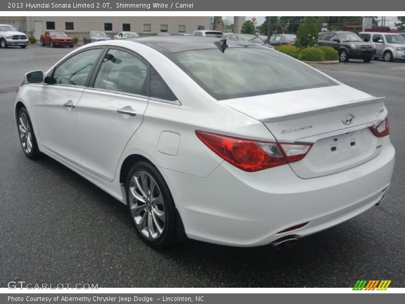 Shimmering White / Camel 2013 Hyundai Sonata Limited 2.0T