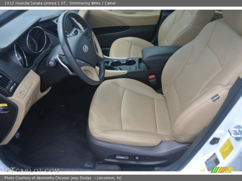 Shimmering White / Camel 2013 Hyundai Sonata Limited 2.0T