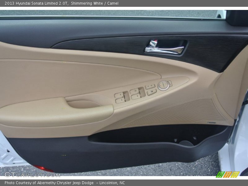 Shimmering White / Camel 2013 Hyundai Sonata Limited 2.0T