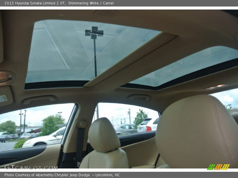 Shimmering White / Camel 2013 Hyundai Sonata Limited 2.0T