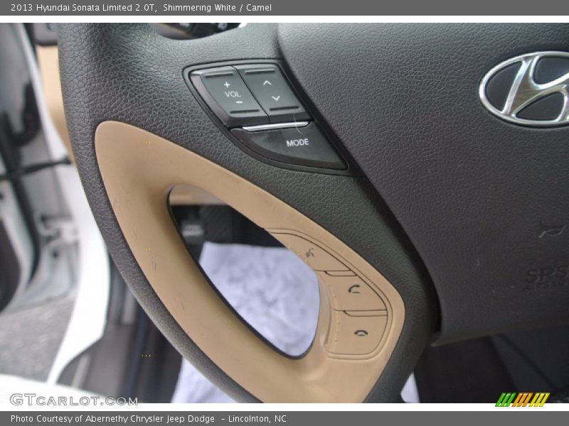 Shimmering White / Camel 2013 Hyundai Sonata Limited 2.0T