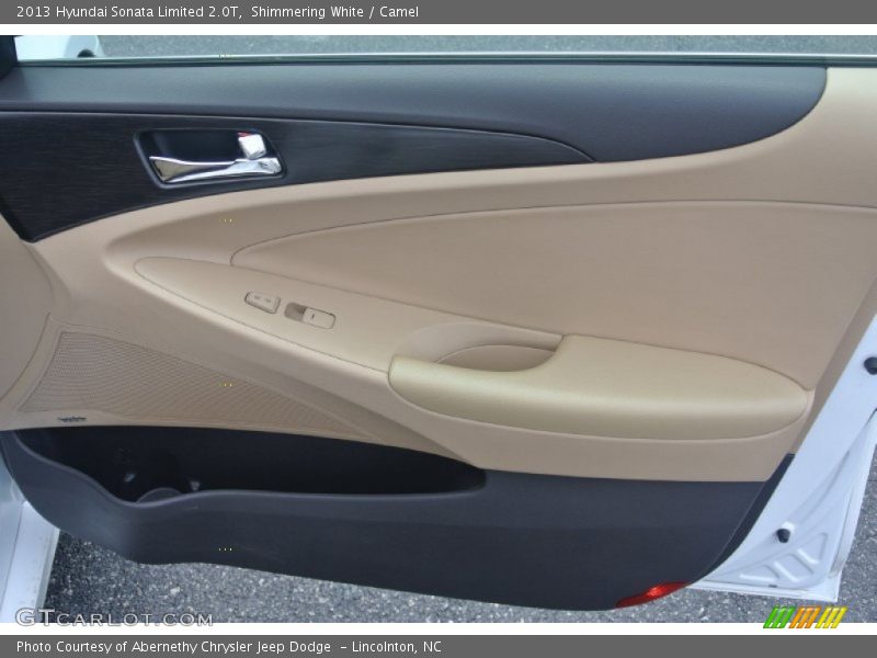 Shimmering White / Camel 2013 Hyundai Sonata Limited 2.0T